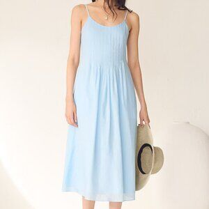(NWT) RW&CO. - light blue sleeveless scoop-neck midi dress (size 8)